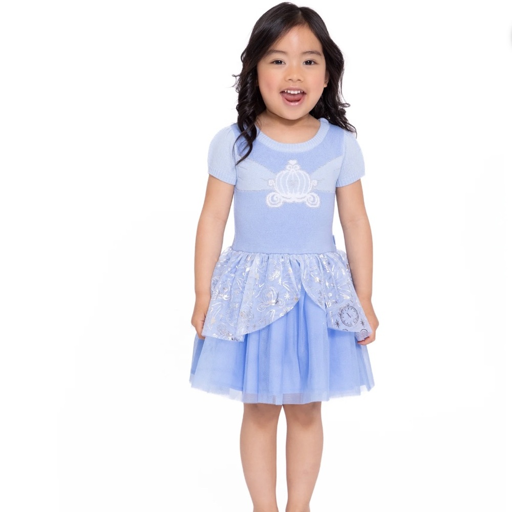 Disney Toddler Girl Cinderella Cosplay Sweater Dress, Sizes 12M